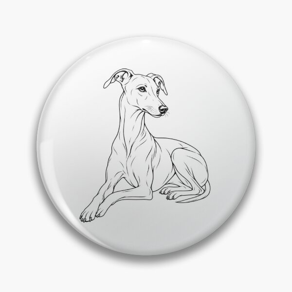 Item preview, Elegant Whippet — Minimal Fine Line Art designed and sold by Tee Visions.