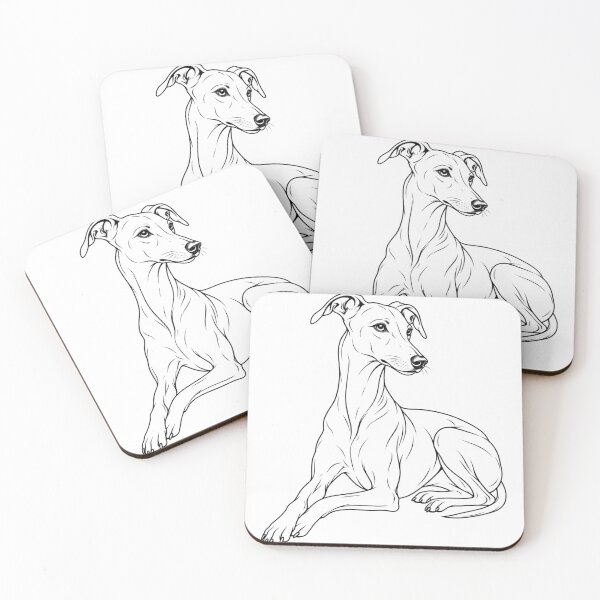 Item preview, Elegant Whippet — Minimal Fine Line Art designed and sold by Tee Visions.
