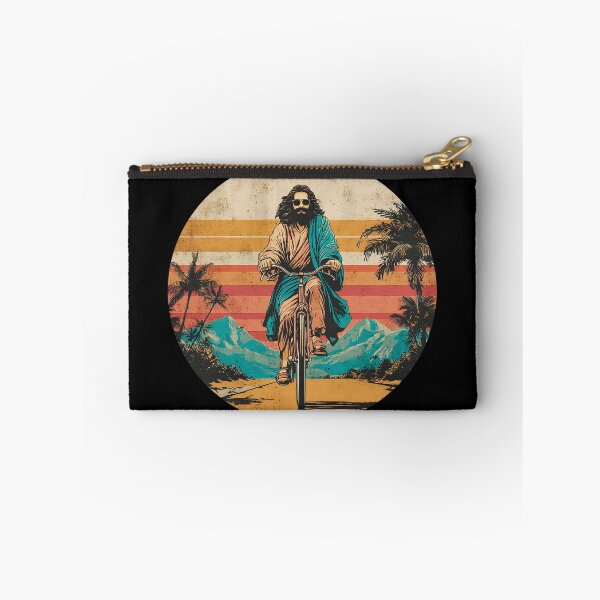 Item preview, Jesus Riding a Bicycle Retro Christian Vintage Cycling designed and sold by D-Oles-Mercher.