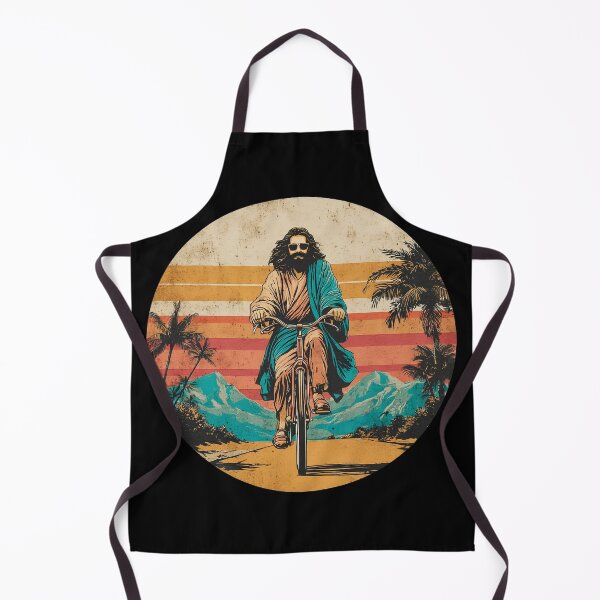 Item preview, Jesus Riding a Bicycle Retro Christian Vintage Cycling designed and sold by D-Oles-Mercher.