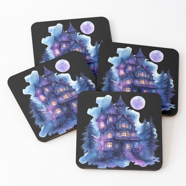 Item preview, Enchanted Gothic Mansion at Night designed and sold by Fillthegoat.