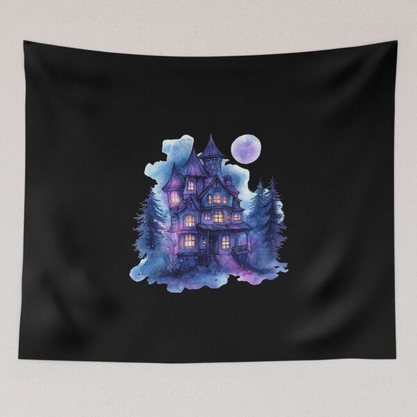 Item preview, Enchanted Gothic Mansion at Night designed and sold by Fillthegoat.
