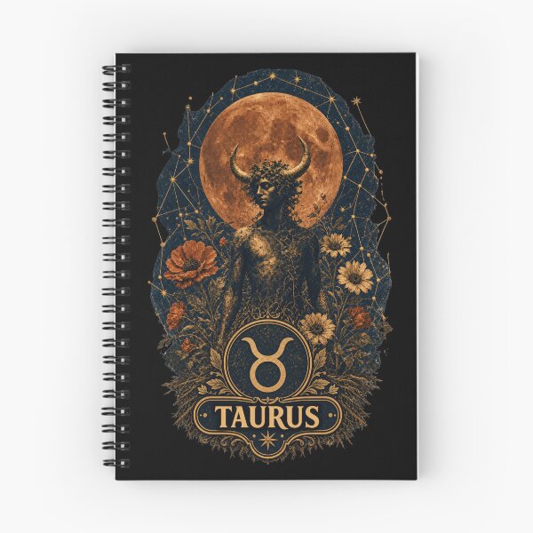 Item preview, Taurus Zodiac Dark Fantasy Portrait Blood Moon Design | Mystical Bull Astrology T-Shirt & Sticker designed and sold by Cary-s.