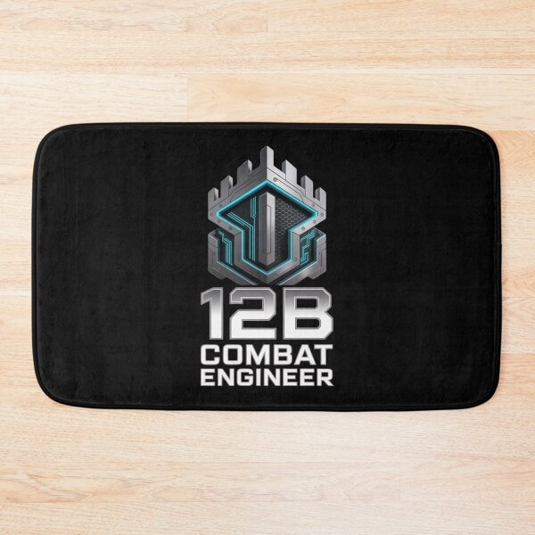 Item preview, 12B Combat Engineer — Futuristic Battlement Shield Emblem U.S. Army MOS Military Graphic designed and sold by GFamilyC.