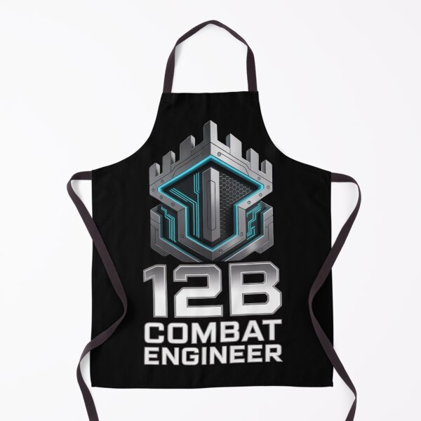 Item preview, 12B Combat Engineer — Futuristic Battlement Shield Emblem U.S. Army MOS Military Graphic designed and sold by GFamilyC.