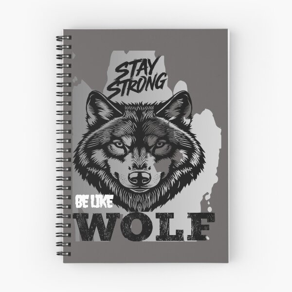 Item preview, Stay Strong Digital Wolf Art Gray designed and sold by GoGreenlove.