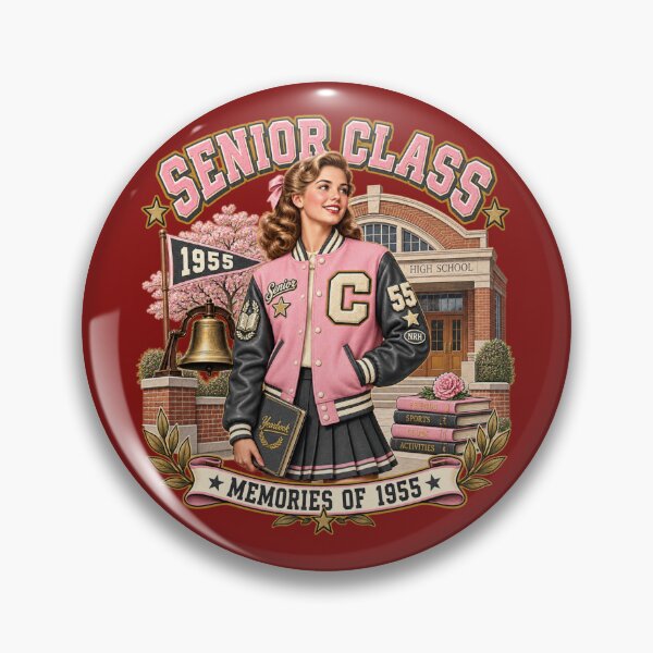 Item preview, Vintage 1955 Senior Class Memories Art designed and sold by Normandy Road Heritage™ - Vintage Garage Art.