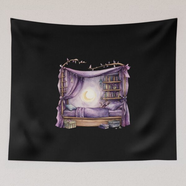 Item preview, Cozy Bedroom with Moonlight designed and sold by Fillthegoat.
