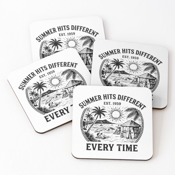 Item preview, Summer Hits Different Every Time Vintage Surf designed and sold by Brexmore3.