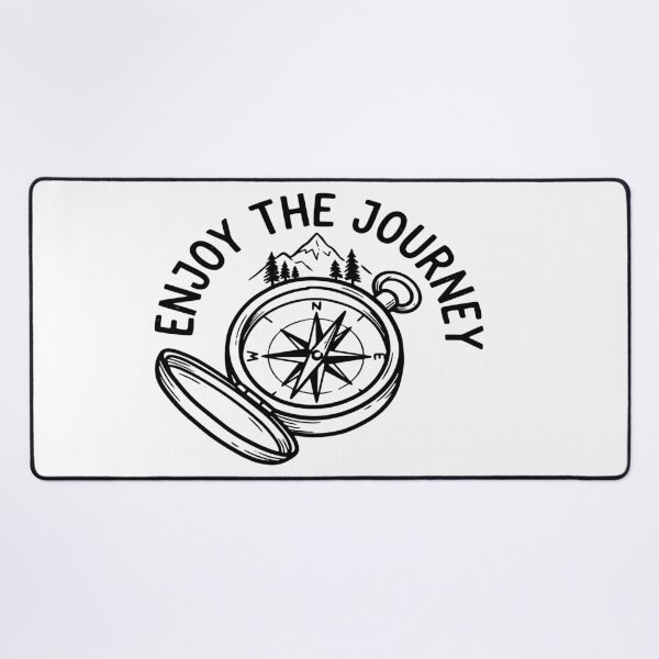 Item preview, Enjoy The Journey Vintage Compass and Mountains Line Art designed and sold by ilyasartist.