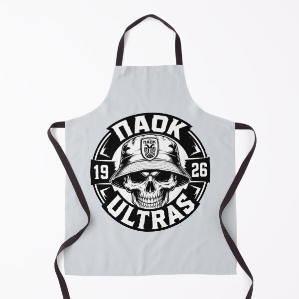 Item preview, PAOK Ultras 1926 Skull – Black & White Thessaloniki Football Supporters Design designed and sold by FutureTraveller.