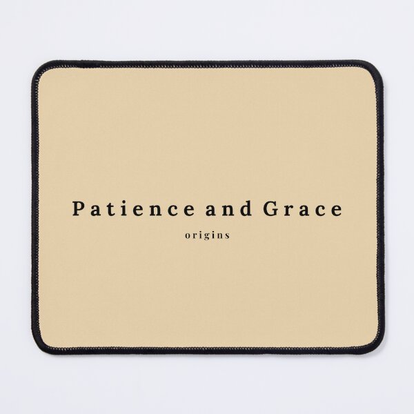 Item preview, Patience And Grace Minimalist Black Typography Origins designed and sold by ORIGINS LINES.