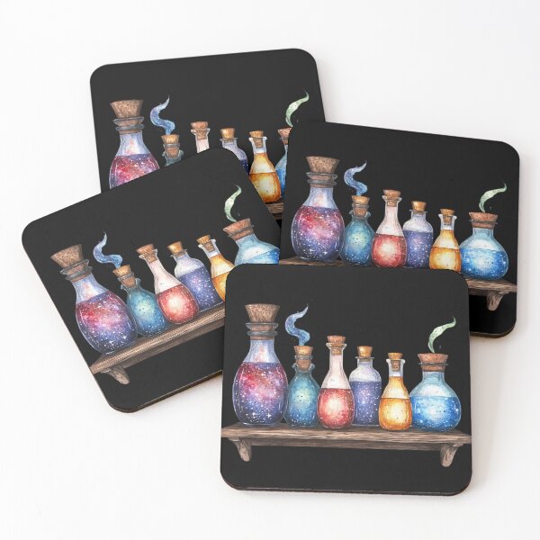 Item preview, Colorful Magic Potions on Shelf designed and sold by Fillthegoat.
