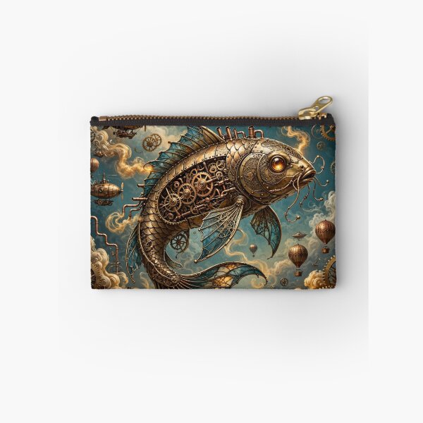 Item preview, Clockwork Steampunk Koi - Brass Mechanical Fish designed and sold by PrettyCrypt.