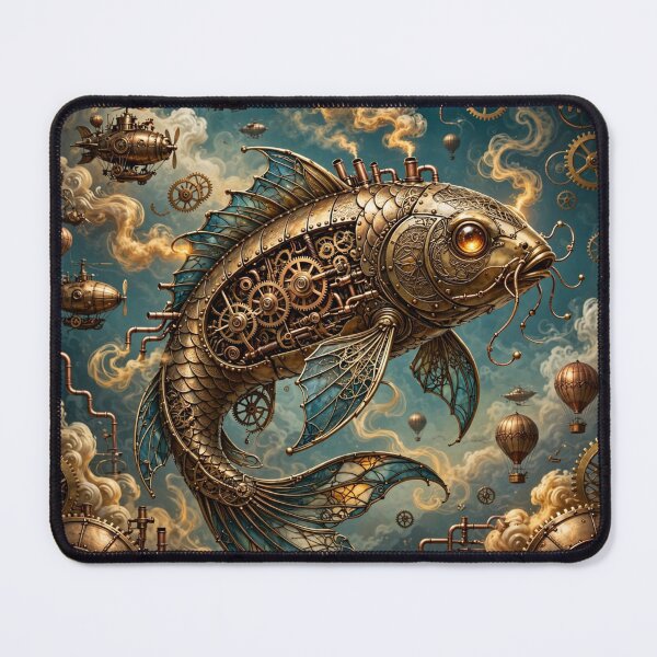 Item preview, Clockwork Steampunk Koi - Brass Mechanical Fish designed and sold by PrettyCrypt.