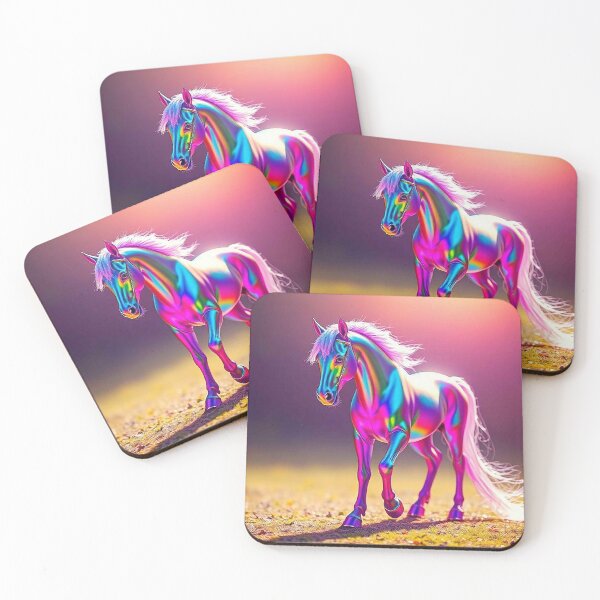 Item preview, Rainbow Iridescent Horse – Magical Holographic Stallion designed and sold by MFMart.
