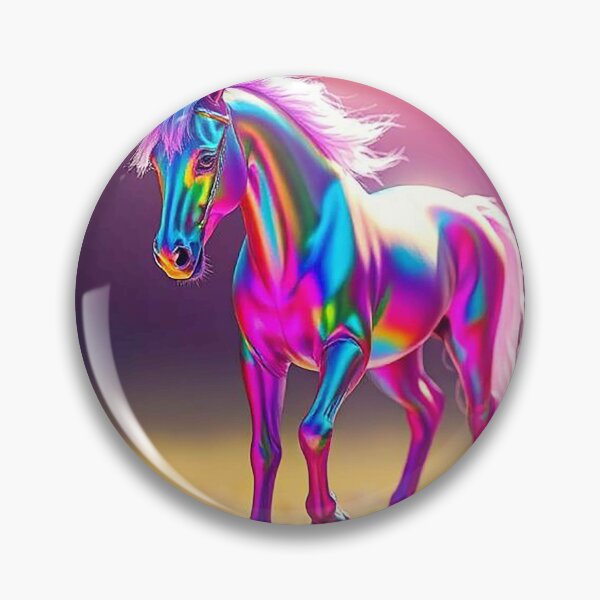 Item preview, Rainbow Iridescent Horse – Magical Holographic Stallion designed and sold by MFMart.