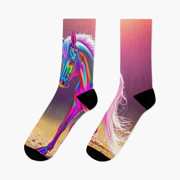 Item preview, Rainbow Iridescent Horse – Magical Holographic Stallion designed and sold by MFMart.