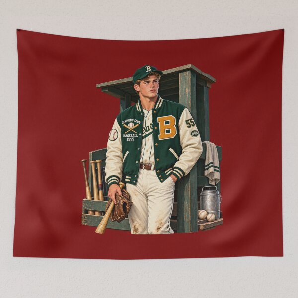 Item preview, Vintage 1955 Baseball Team Varsity Spirit designed and sold by Normandy Road Heritage™ - Vintage Garage Art.