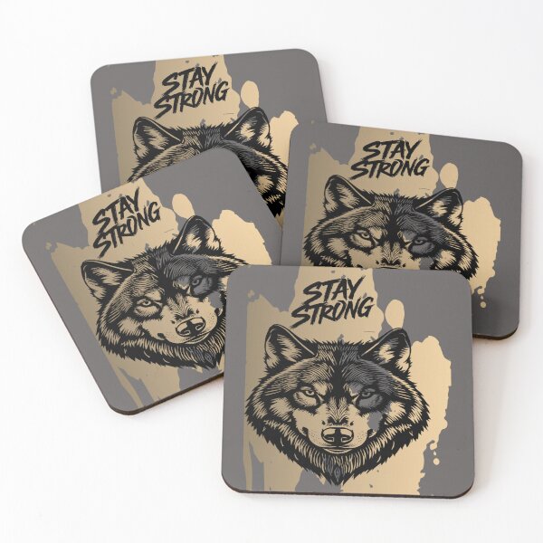 Item preview, Stay Strong Digital Wolf Art Vanilla designed and sold by GoGreenlove.