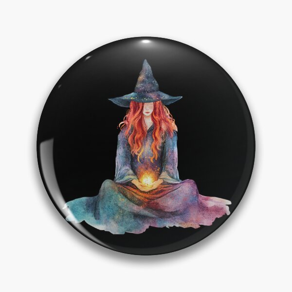 Item preview, Mystical Witch with Glowing Orb designed and sold by Fillthegoat.