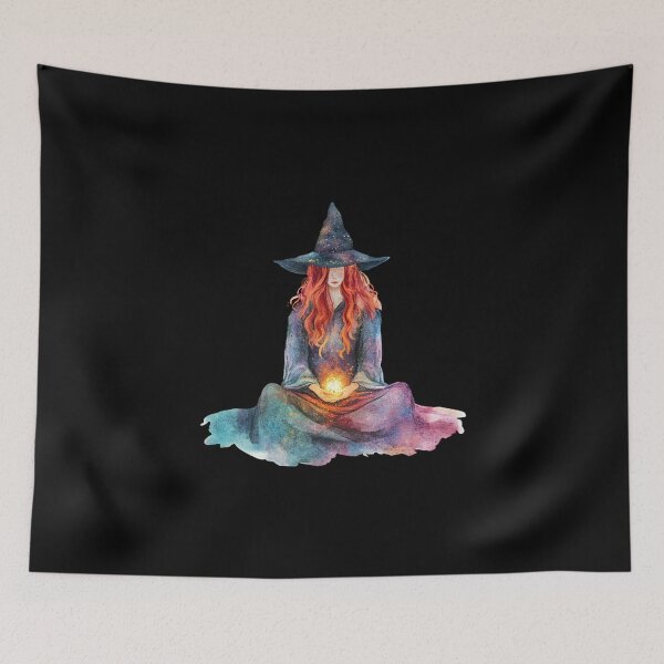 Item preview, Mystical Witch with Glowing Orb designed and sold by Fillthegoat.