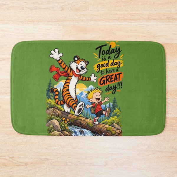 Item preview, Positive Adventure Illustration - Boy and Tiger Crossing a Log designed and sold by BLUESKY11a.