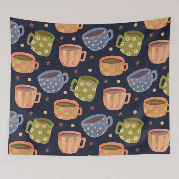 Item preview, Mugs and Stars Seamless Pattern B designed and sold by The Colorful Corner.