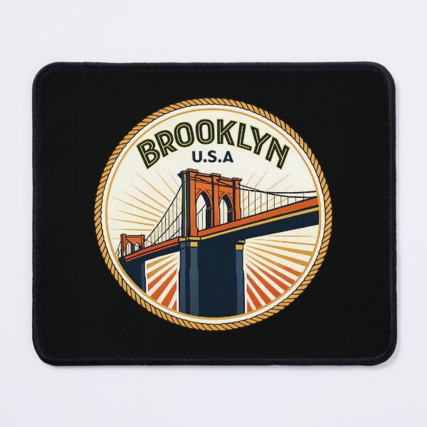 Item preview, Brooklyn Bridge Vintage Emblem | Classic NYC Travel Art designed and sold by Cree8if.