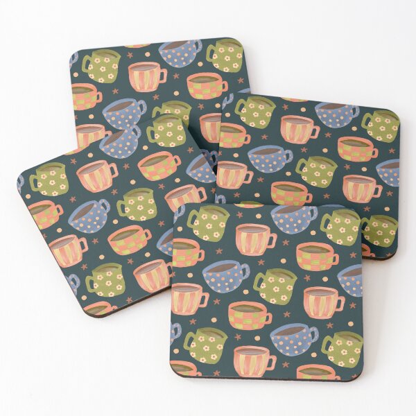 Item preview, Mugs and Stars Seamless Pattern A designed and sold by The Colorful Corner.