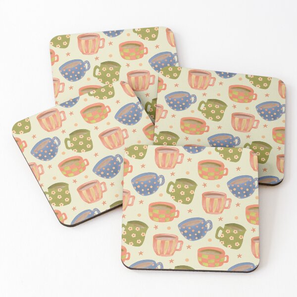Item preview, Mugs and Stars Seamless Pattern C designed and sold by The Colorful Corner.