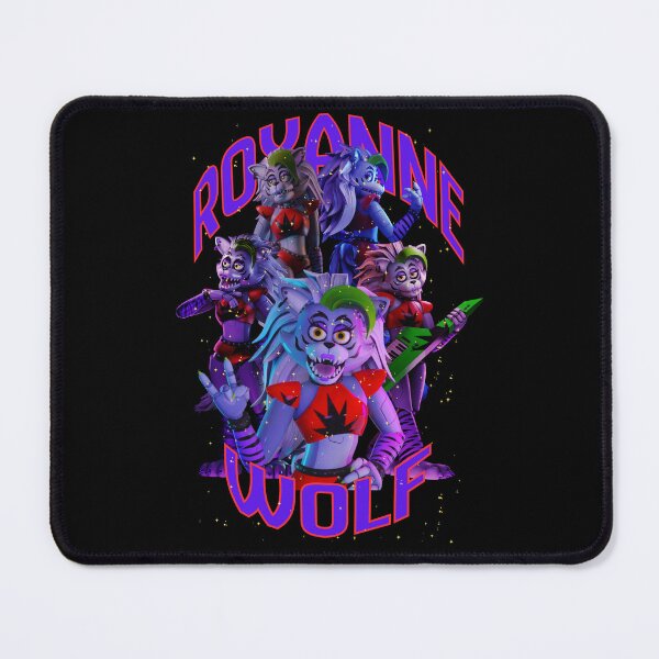 Item preview, Roxanne wolf with red text and yellow sparkles designed and sold by Jara  Palis.