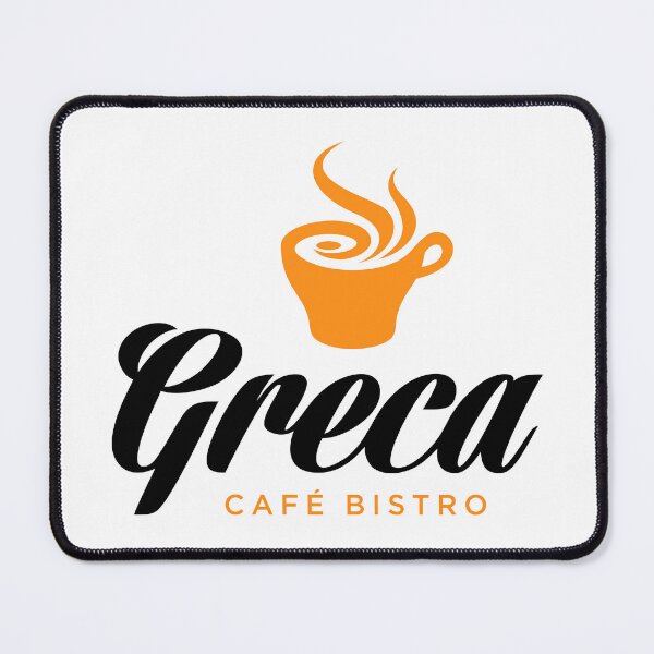 Item preview, Greca Café Bistro Steaming Orange Coffee Cup Logo designed and sold by Clara D 	 Leclair.
