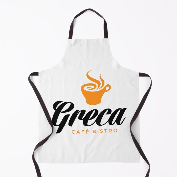 Item preview, Greca Café Bistro Steaming Orange Coffee Cup Logo designed and sold by Clara D Leclair.