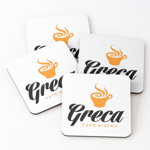 Item preview, Greca Café Bistro Steaming Orange Coffee Cup Logo designed and sold by Clara D 	 Leclair.