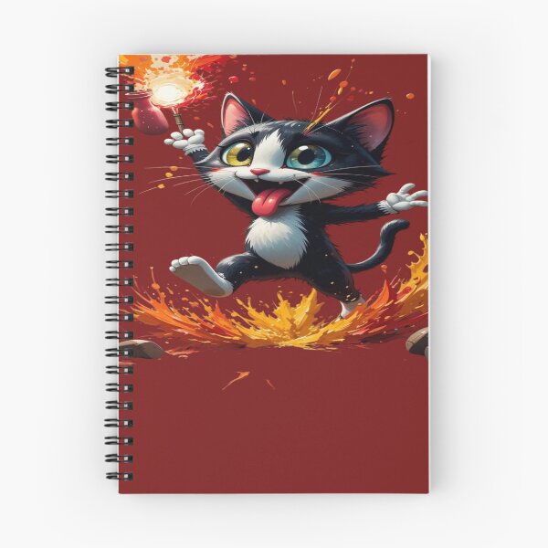 Item preview, The Colorful Chaos King, Mischievous Street Art Cat - Animated Illustration with Paint Spray and Colorful Splashes designed and sold by RAYBIL.