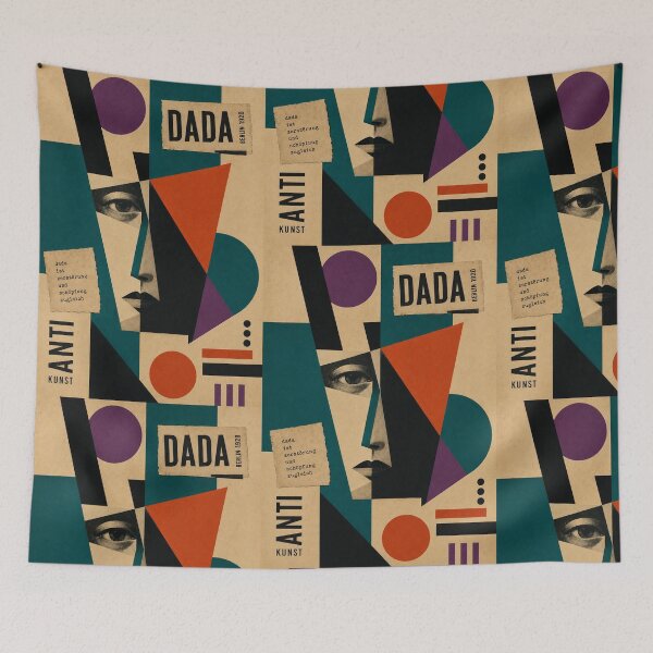 Item preview, Dada Anti-Art — Berlin 1920 Geometric Avant-Garde Portrait designed and sold by MarksBook.