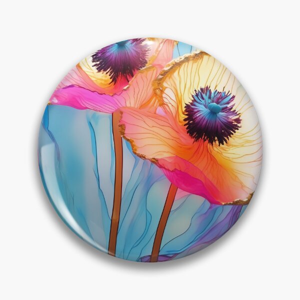 Item preview, BLUE POPPY V007 Purple Amethyst Sapphire Stained Glass Art Print Party Decoration~Baby/Bridal/Wedding/Birthday Gift Favor designed and sold by Spinning Plates 360.