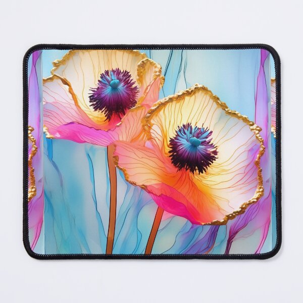 Item preview, BLUE POPPY V007 Purple Amethyst Sapphire Stained Glass Art Print Party Decoration~Baby/Bridal/Wedding/Birthday Gift Favor designed and sold by Spinning Plates 360.