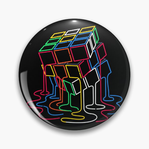 Item preview, Melting Rubiks Cube 1980s Neon Sign designed and sold by therocketman.