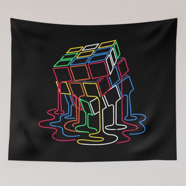 Item preview, Letrero de neón de cubo de Rubik derretido de los años 80 designed and sold by therocketman.