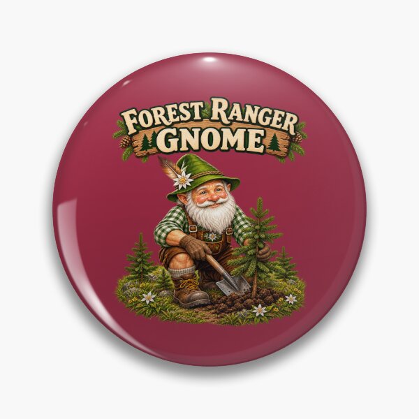 Item preview, Forest Ranger Gnome – Nature Approved Tree Planter designed and sold by Alpine-Ink.