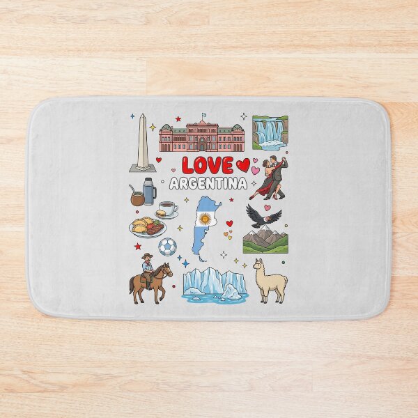 Item preview, Love Argentina Aesthetic Dark Culture Doodles & Iconic Landmarks designed and sold by mashmosh.