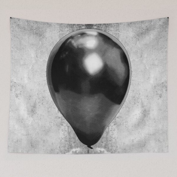 Item preview, Lone Black Party Balloon Dark Melancholy Solitude Art designed and sold by Ghoul Enterprises.