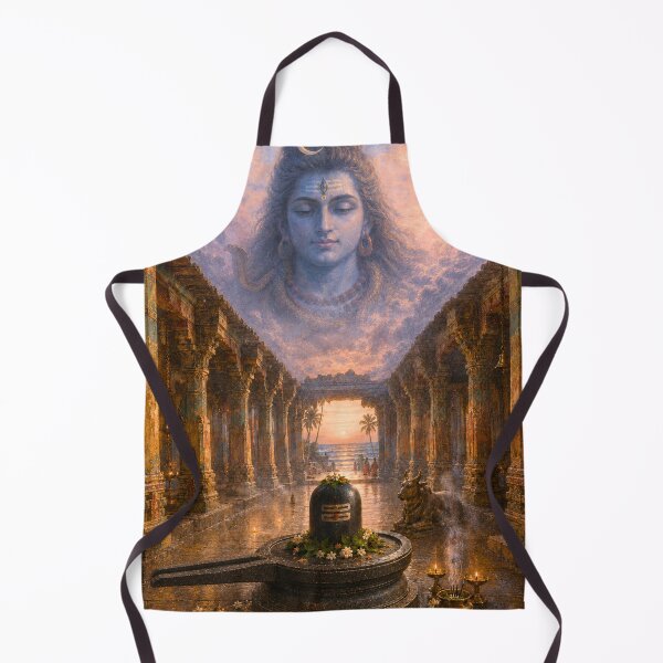 Item preview, 12 Jyotirlinga Series Rameshwaram Jyotirlinga Art – Lord Shiva Ramanathaswamy Temple Ocean Corridor Painting designed and sold by Homyar.