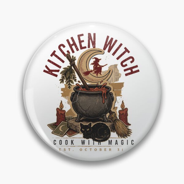 Item preview, Kitchen Witch Cook With Magic Halloween Design Graphic Tee v1 designed and sold by DarylWelsh2024.