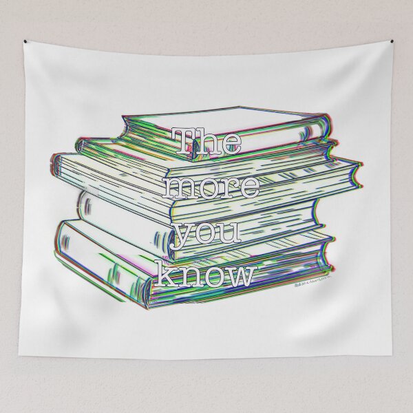 Item preview, The More You Know – Glitch Art Book Stack designed and sold by aadventures.
