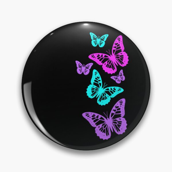 Item preview, Colorful Fantasy Elegant Butterflies on Black Shapes Mania designed and sold by Shapes-Mania.