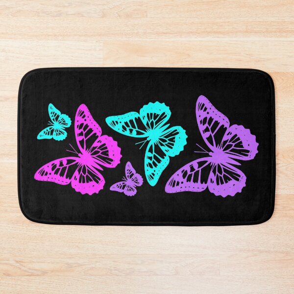 Item preview, Colorful Fantasy Elegant Butterflies on Black Shapes Mania designed and sold by Shapes-Mania.