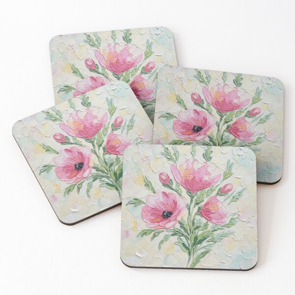 Item preview, Oil painting pink flowers designed and sold by SaraMN88.